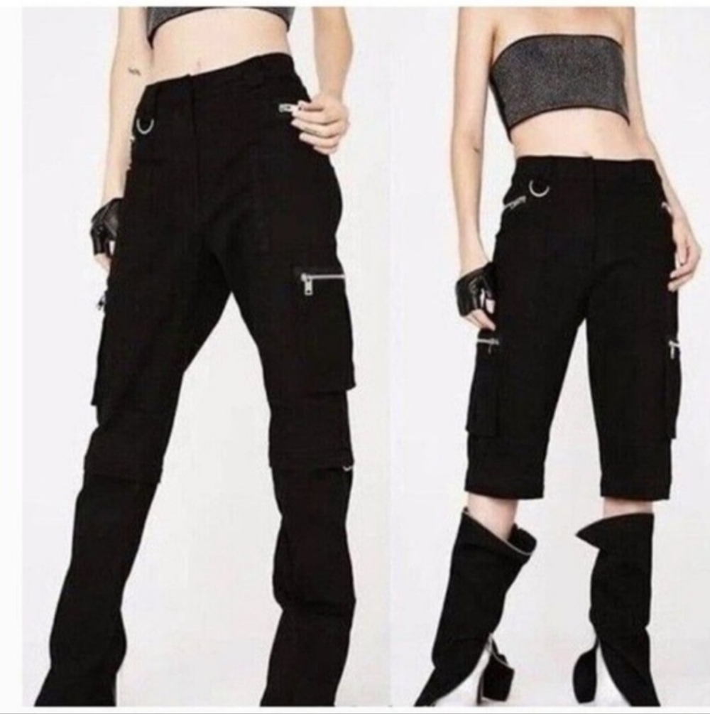 I.AM.GIA Black Cargo Convertible Pants
